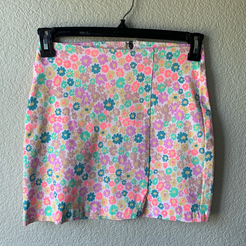 Wild Fable Neon Flower Print Skirt